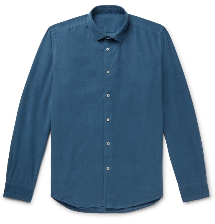 Photo: Altea - Cotton-Corduroy Shirt - Blue