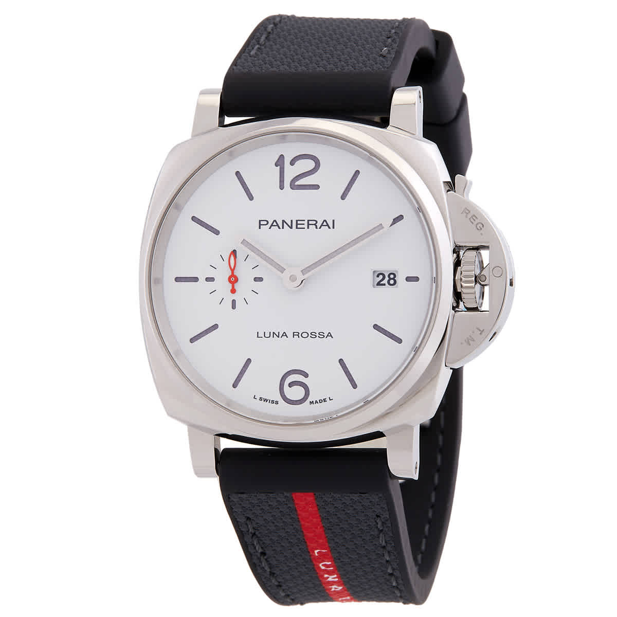 Panerai Luminor Due 42mm Luna Rosa Automatic White Dial Watch PAM01673