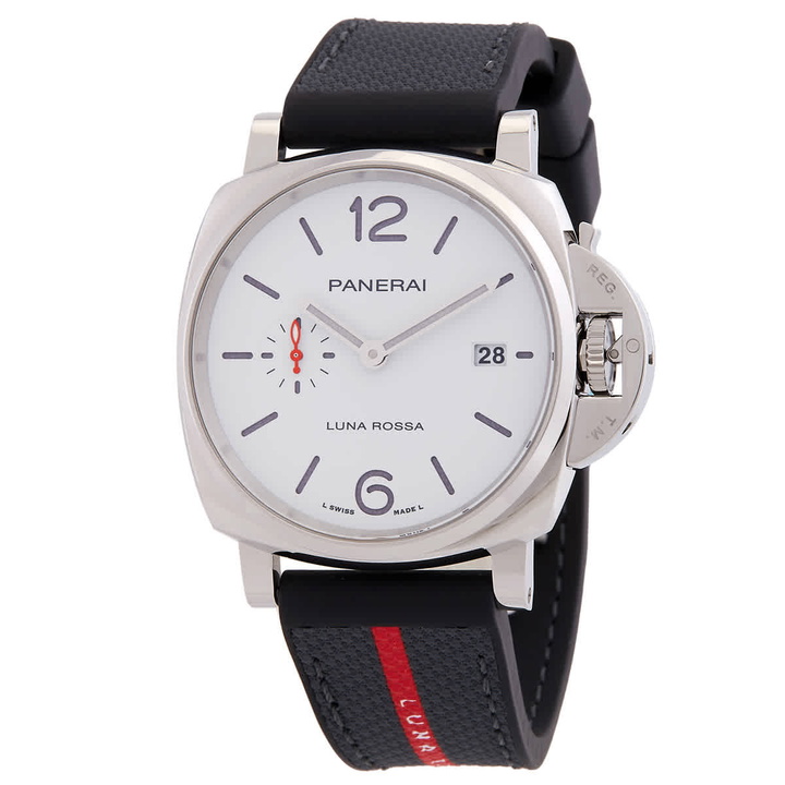 Photo: Panerai Luminor Due 42mm Luna Rosa Automatic White Dial Watch PAM01673
