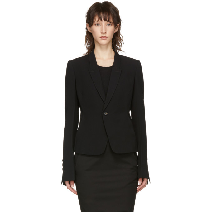 Rick Owens Black Classic Tailored Short Blazer Rick Owens