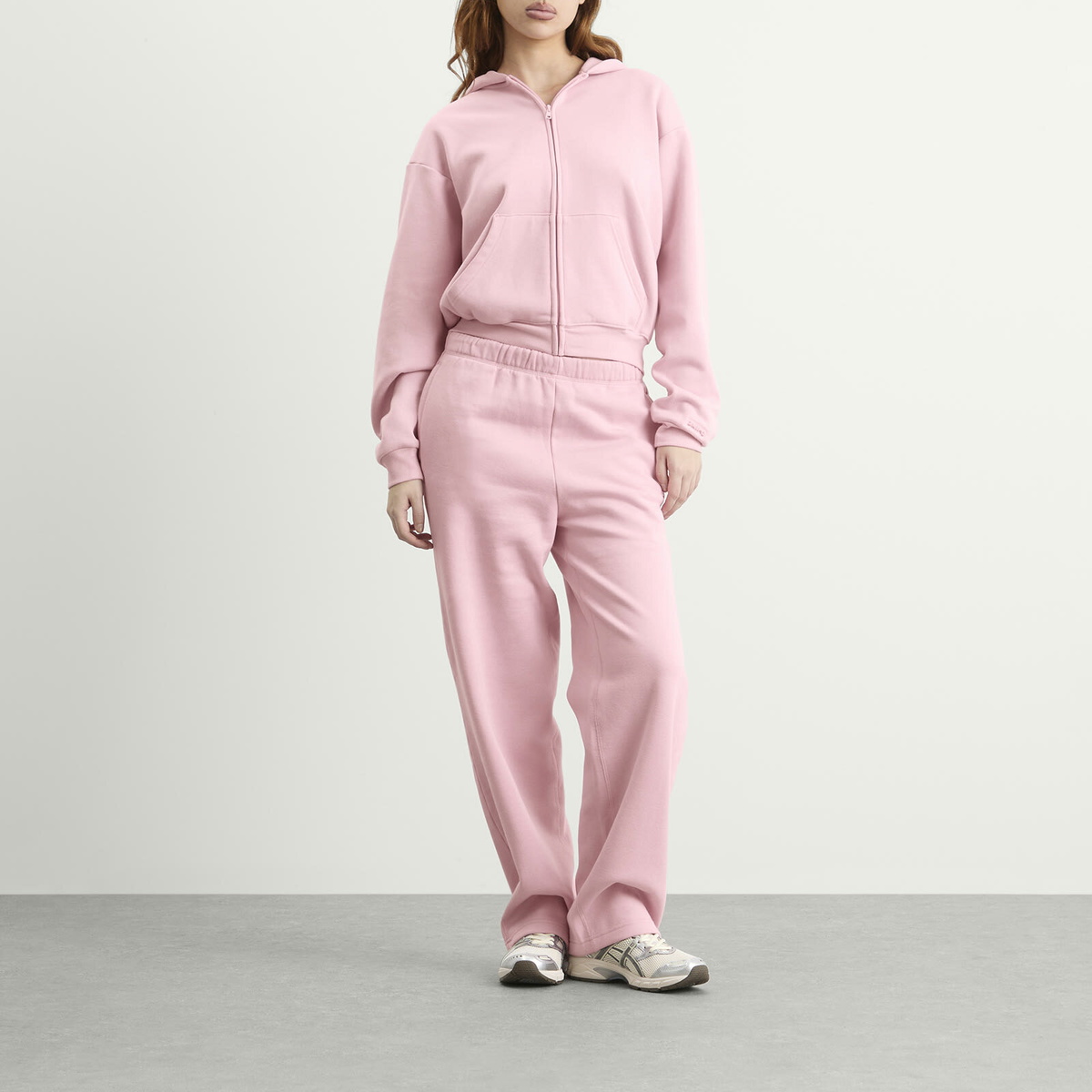 SKIMS Women's Cotton Fleece Classic Straight Leg Pants in Halite