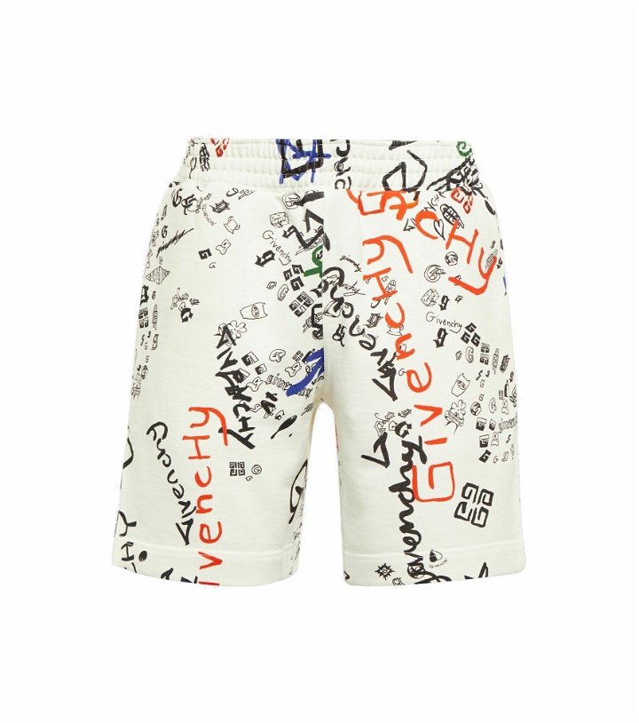 Photo: Givenchy - Printed fleece Bermuda shorts
