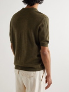 A Kind Of Guise - Ferrini Merino Wool Polo Shirt - Brown