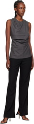 Róhe Gray Sleeveless Twisted Top