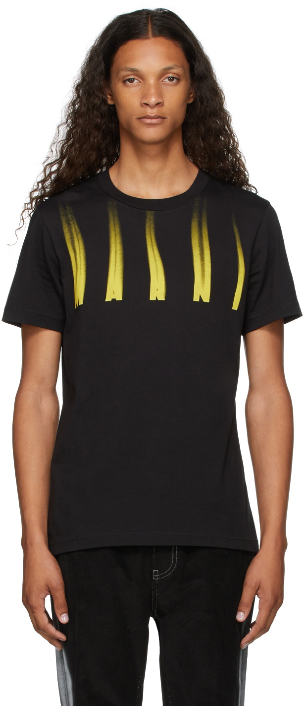 Marni Black Distorted Logo T-Shirt Marni