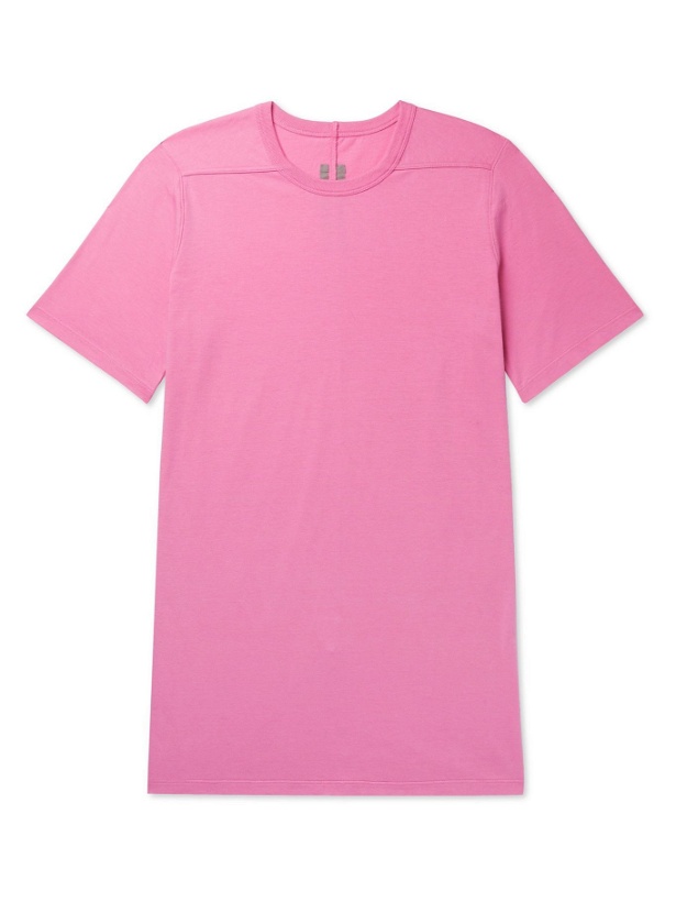 Photo: RICK OWENS - Level Cotton-Jersey T-Shirt - Pink