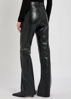 Agolde Kick Boot Bootcut Leather Trousers Black