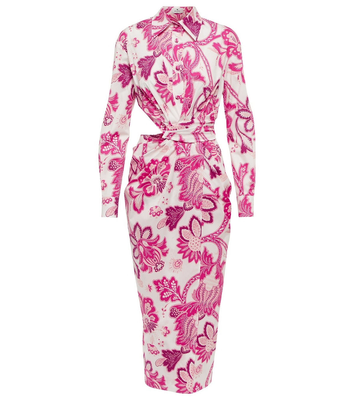 Etro - Floral cotton-blend midi dress Etro