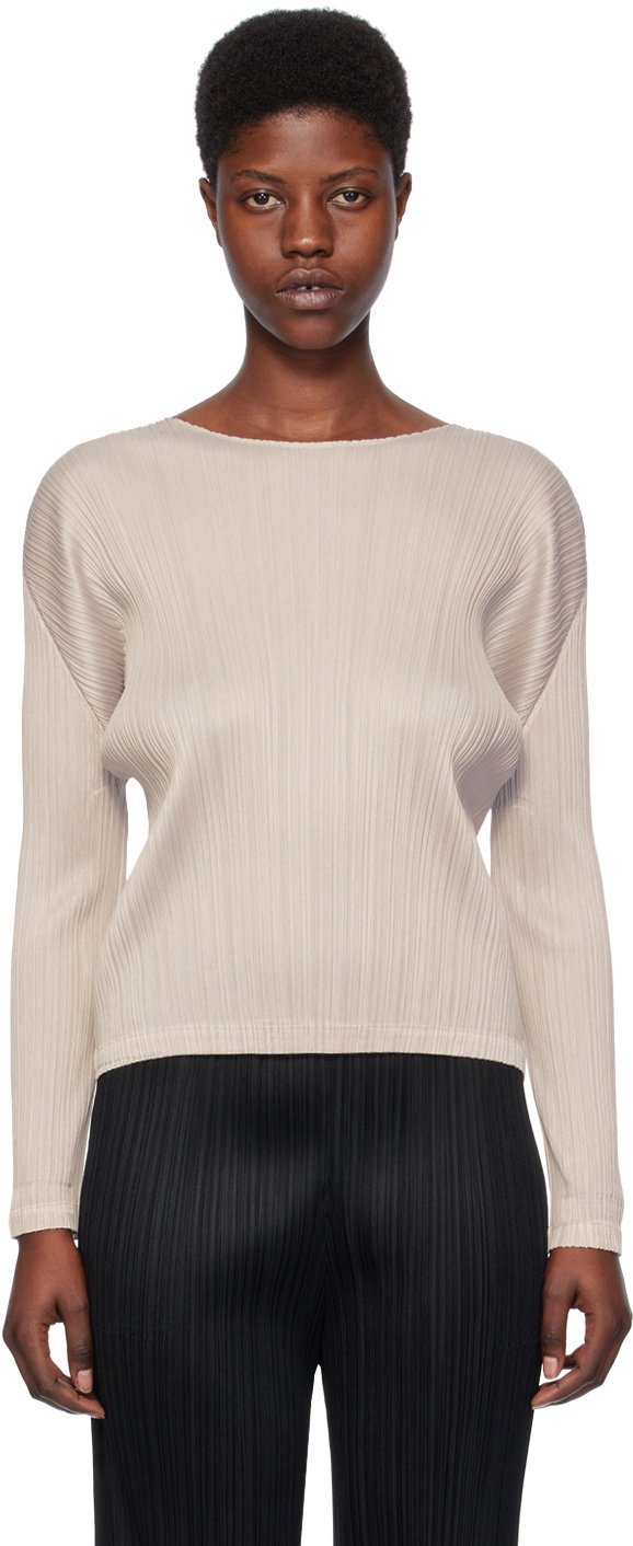 Pleats Please Issey Miyake Beige Monthly Colors December