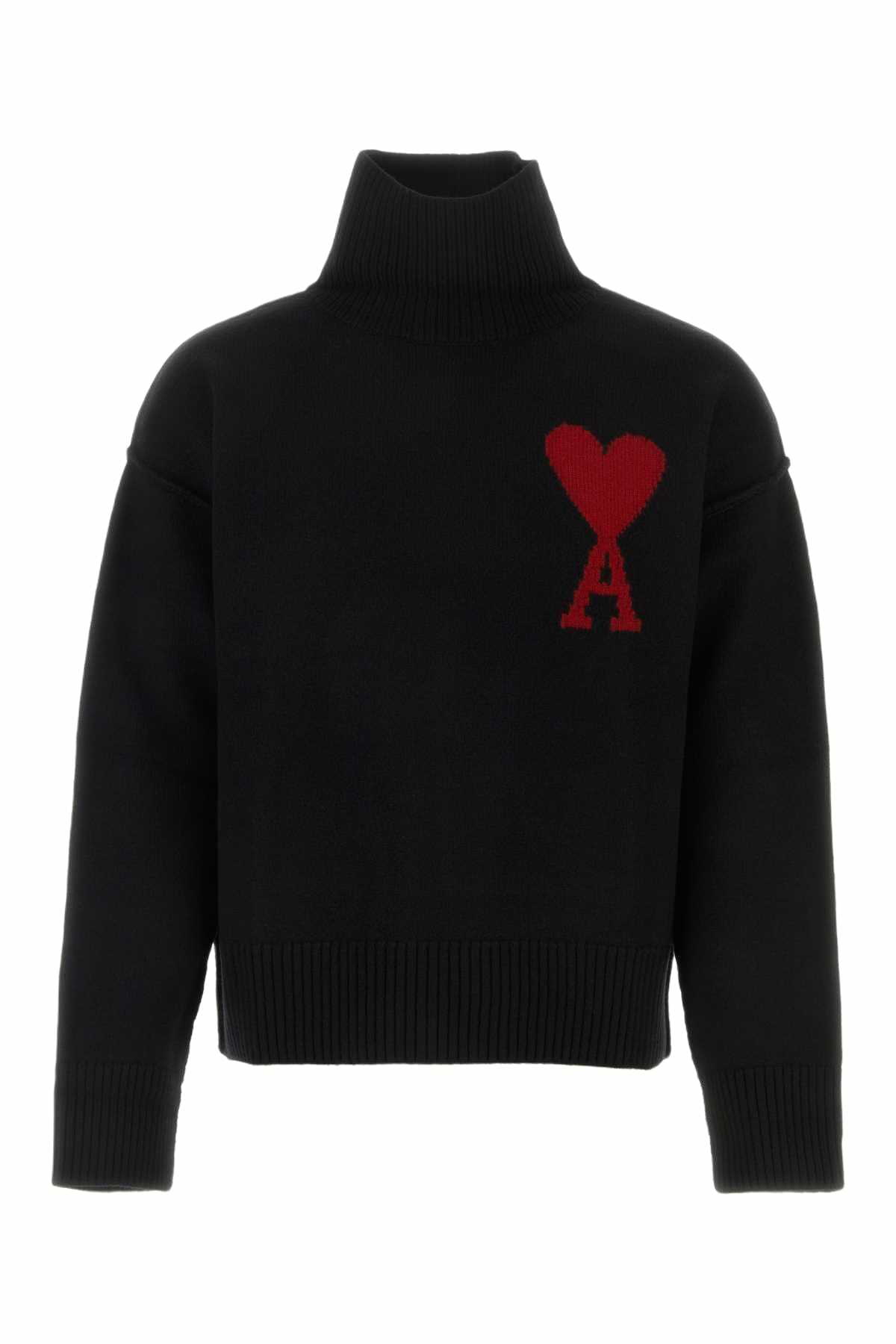 AMI Long Sleeve Heart Patch Stripe Tee AMI Alexandre Mattiussi