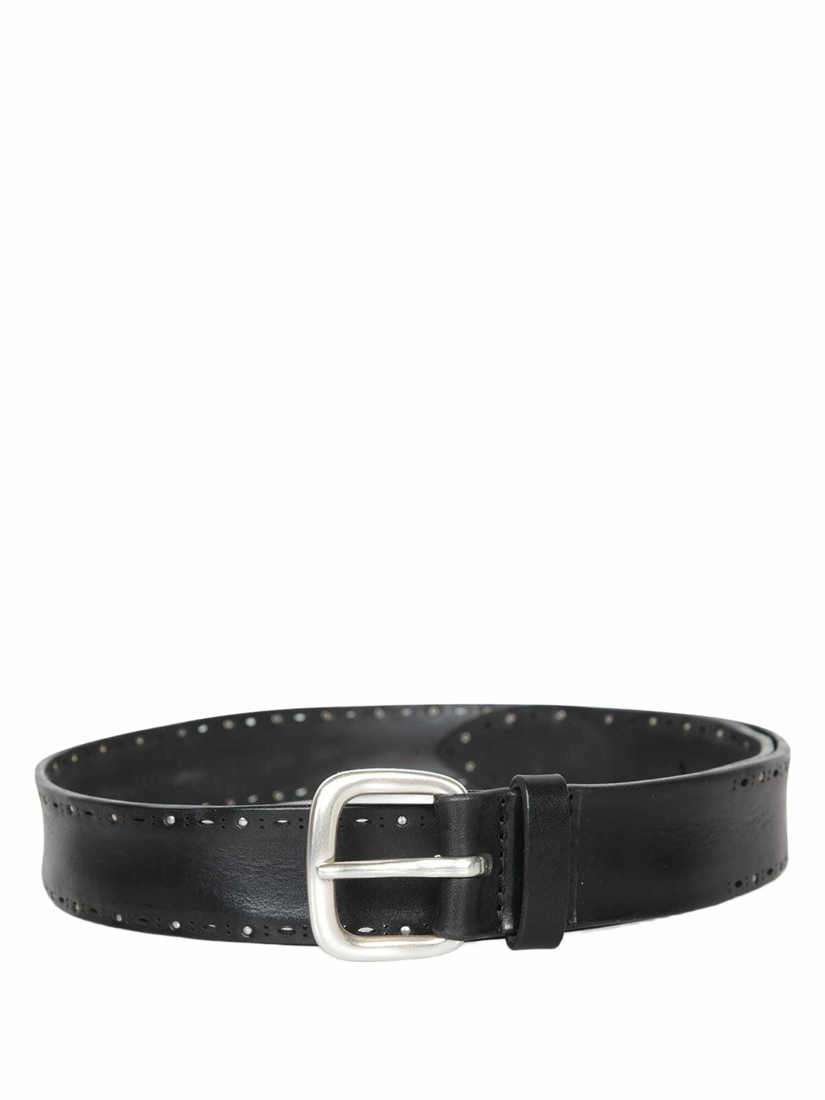 Orciani Studded Bull Soft Black Belt