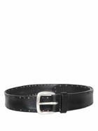 Orciani Studded Bull Soft Black Belt