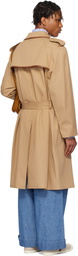 Valentino Tan Belted Trench Coat
