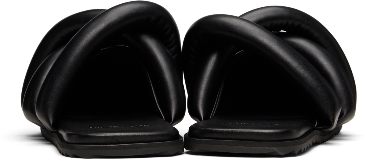 YUME YUME Black Closed Toe Tyre Slide Loafers