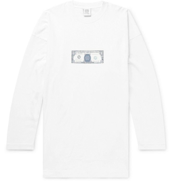 Photo: Vetements - Printed Cotton-Jersey T-Shirt - White