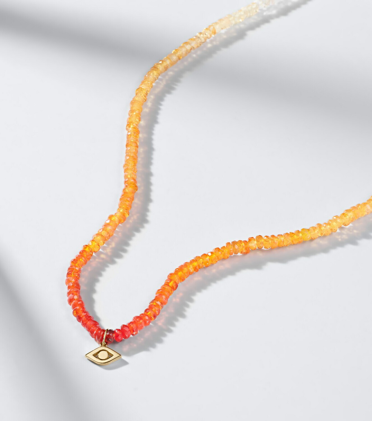 Sydney Evan Pure Protective Eye Medium 14kt gold beaded necklace with opals