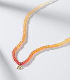 Sydney Evan Pure Protective Eye Medium 14kt gold beaded necklace with opals