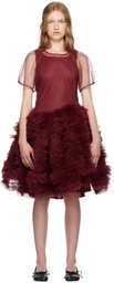 Molly Goddard Burgundy Kayako Minidress