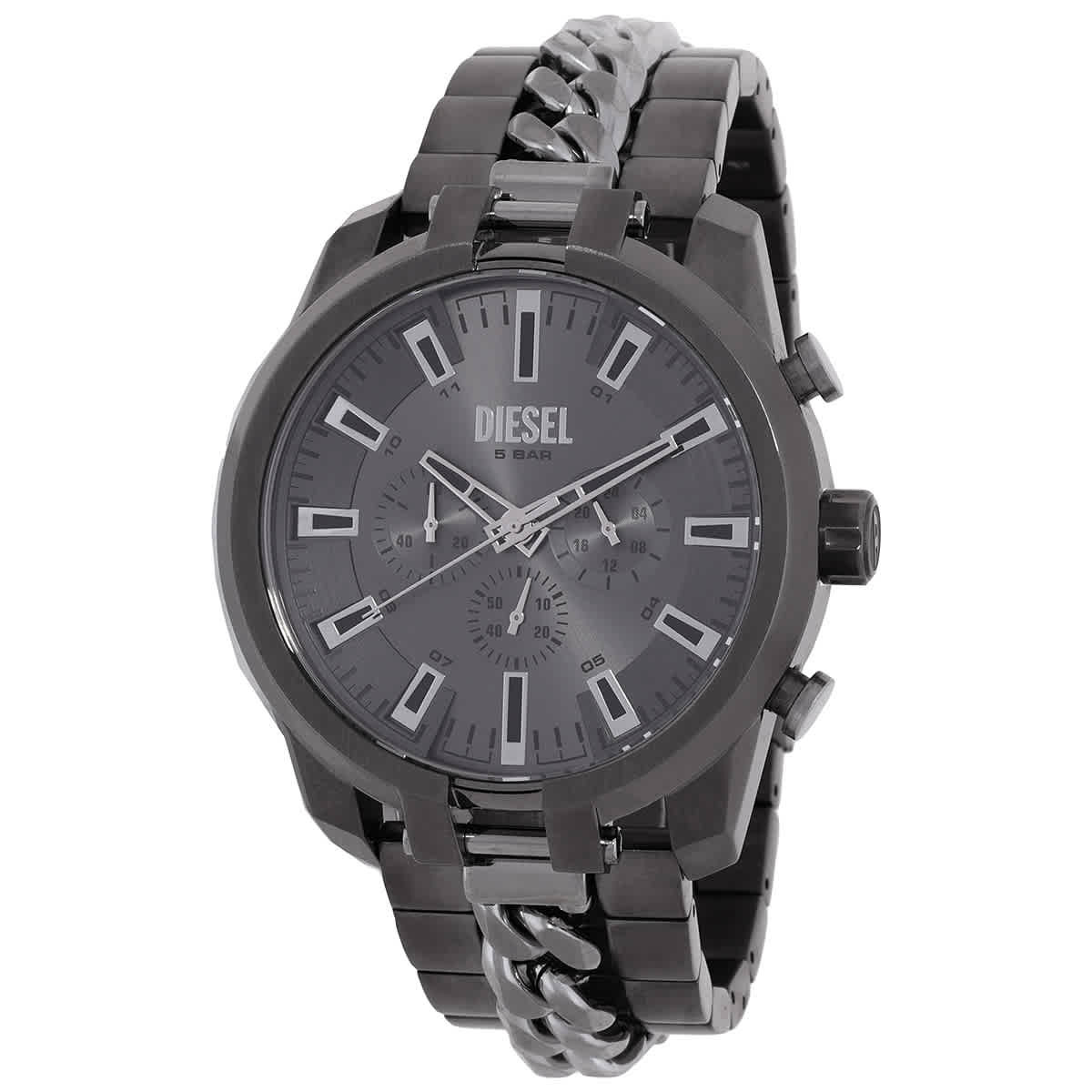 Diesel Split Chronograph Quartz Grey Dial Mens Watch DZ4630