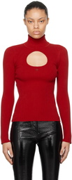 Courrèges Red Cutout Turtleneck
