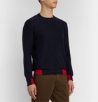 Incotex - Colour-Block Cotton Sweater - Blue
