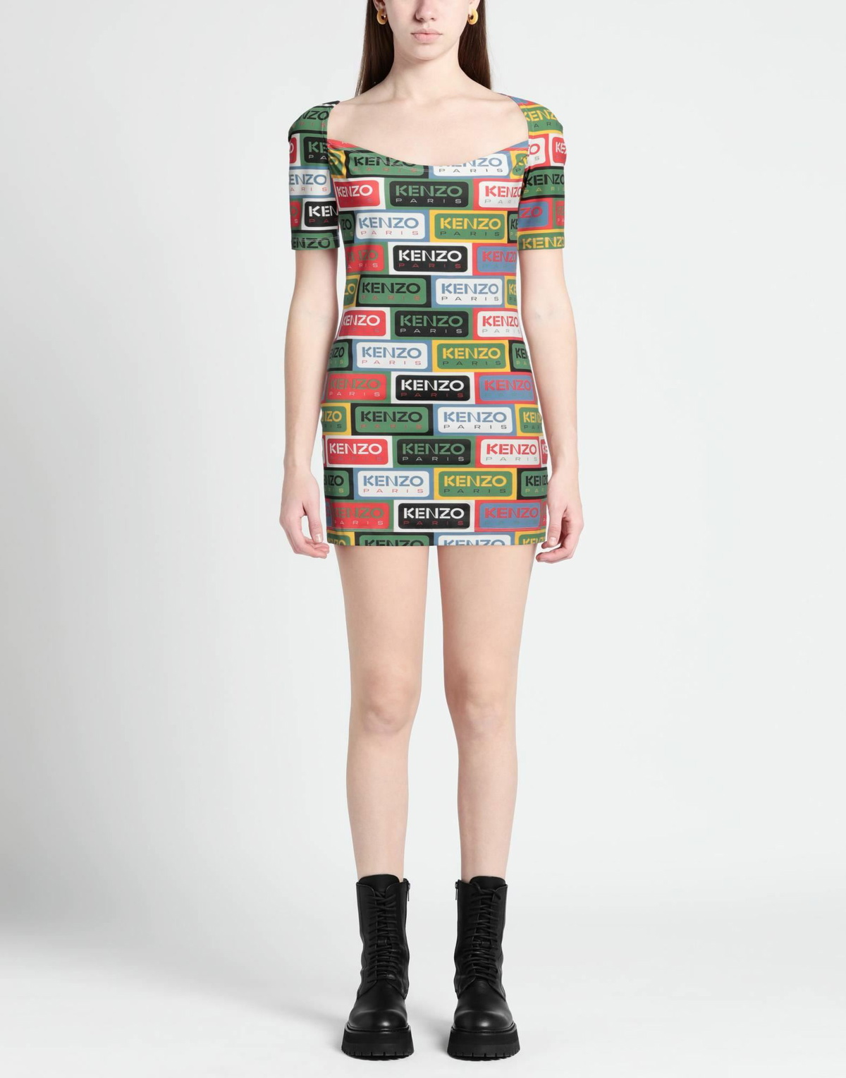 Kenzo Womens Mini dress Military in Green