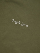 Rag & Bone - Principle Logo-Embroidered Organic Cotton-Jersey T-Shirt - Green
