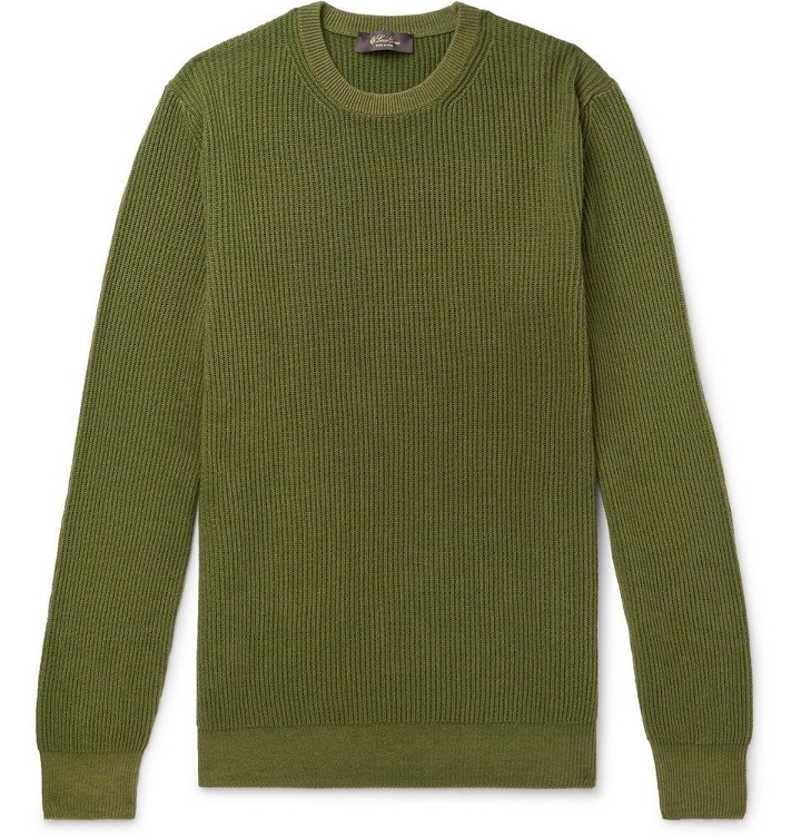 Photo: Loro Piana - Garment-Dyed Ribbed Cashmere Sweater - Men - Green