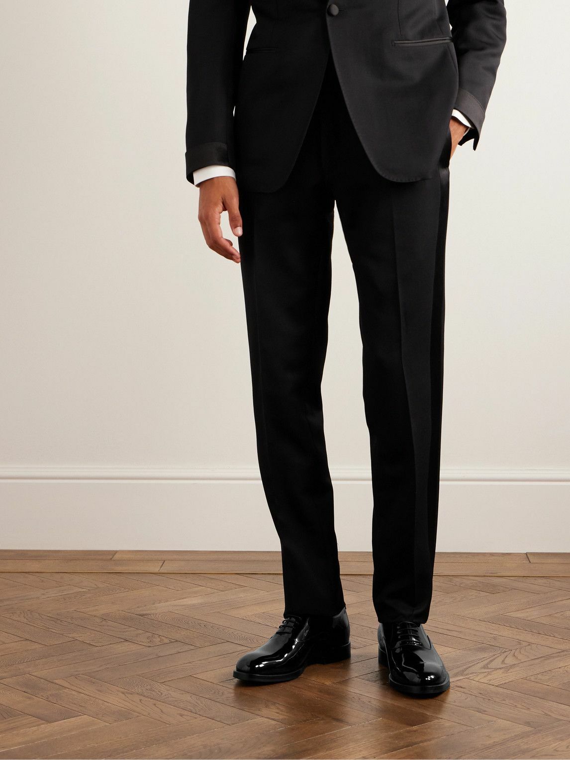 Brunello Cucinelli - Patent-Leather Oxford Shoes - Black