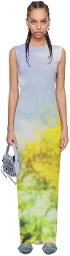 Acne Studios Multicolor Blurred Maxi Dress