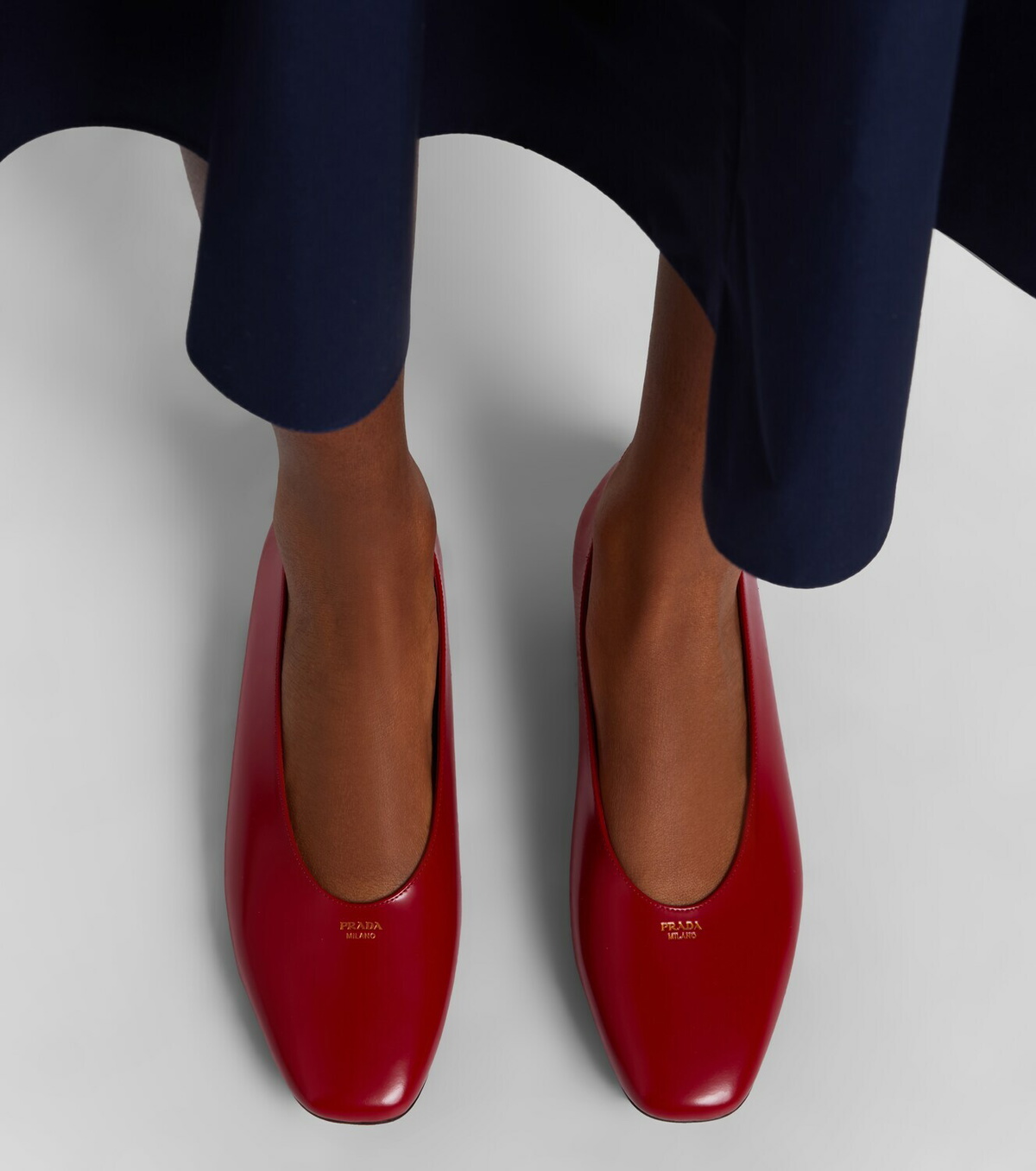 Prada Leather ballet flats