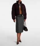 Prada Cropped wool and cashmere down jacket