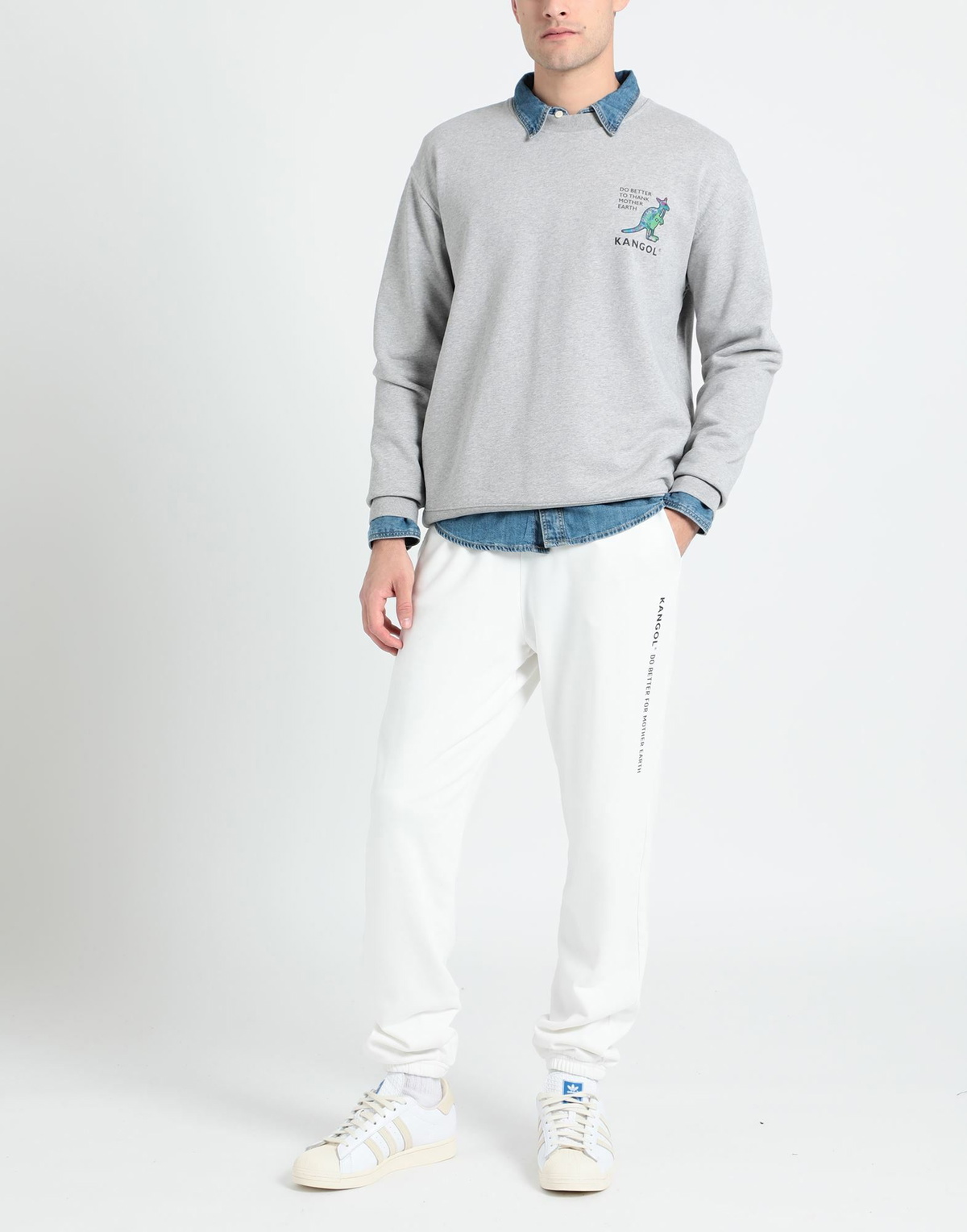 Kangol Mens Sweatshirt Light in Grey