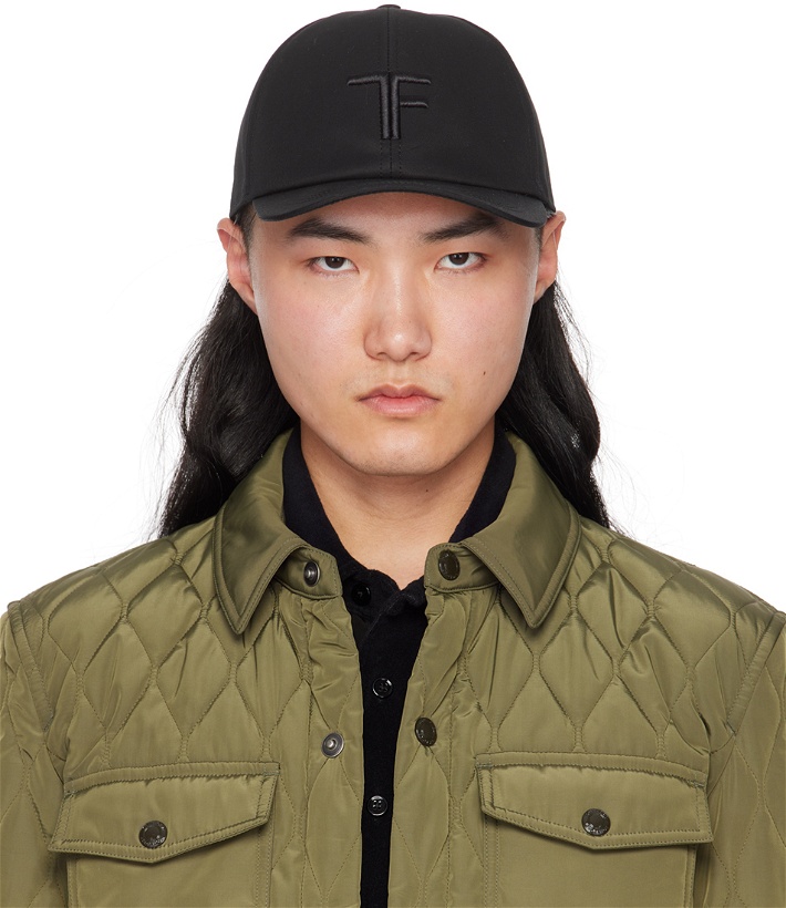 Photo: TOM FORD Black Canvas & Leather Cap