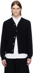 Comme des Garçons Shirt Black Crew Neck Cardigan