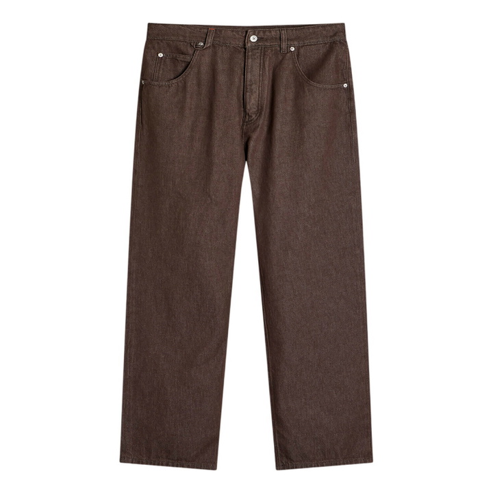 Photo: Jacquemus Men's Tempo Denim Straight Leg Jeans in Brown