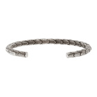 Saint Laurent Silver Feather Cuff Bracelet