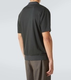 Giorgio Armani Logo cotton and cashmere polo shirt