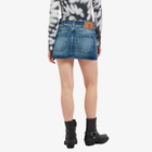 Y-Project Women's EVERGREEN Y BELT DENIM MINI SKIRT in Evergreen/Vintage Blue