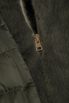 Herno Quilted Hooded Shell and Faux fur Gilet Dark Grey