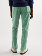 DOPPIAA - Aantioco Slim-Fit Pleated Cotton-Blend Twill Trousers - Green