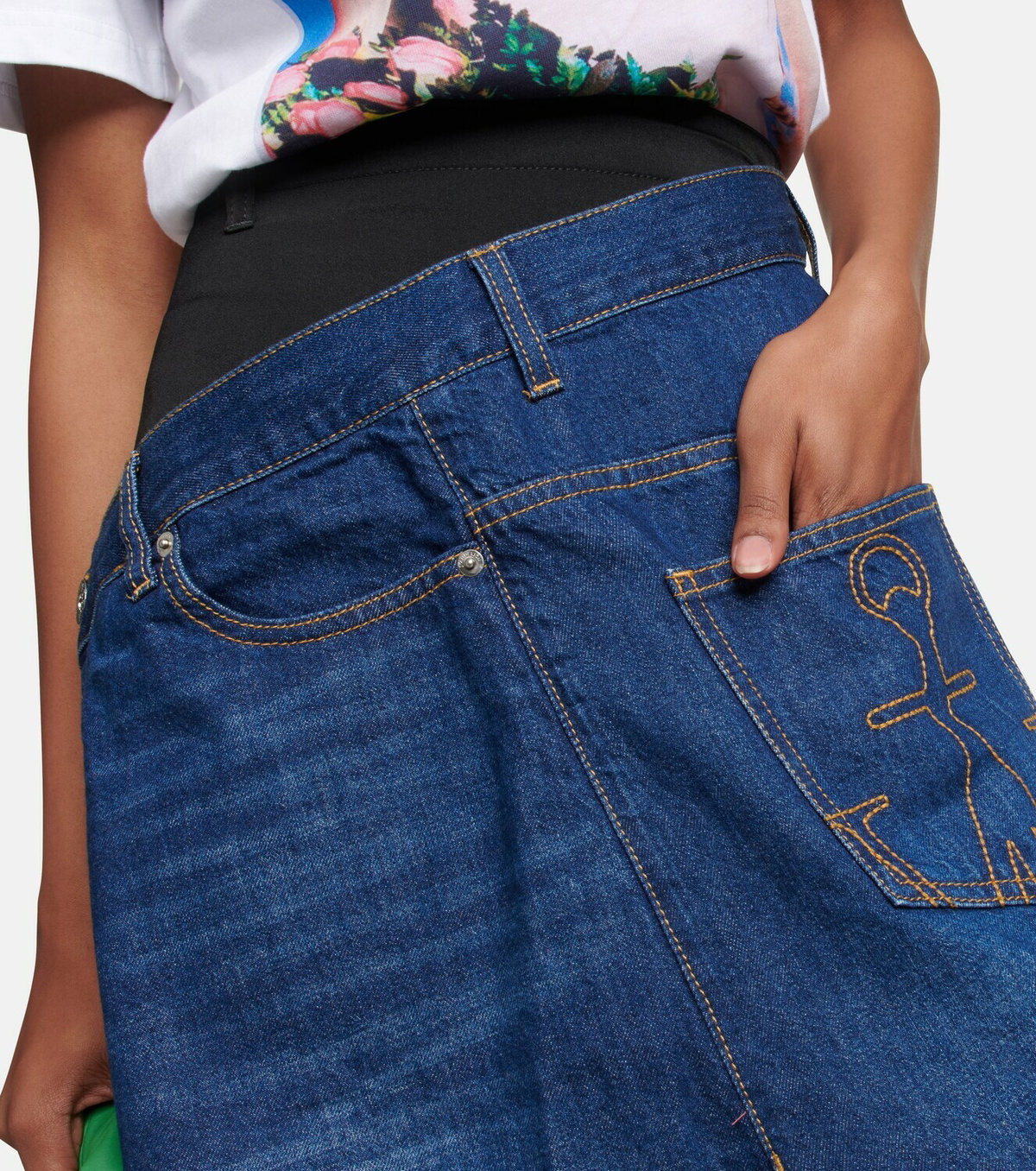 Jw Anderson Blue Denim Miniskirt Women