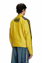 Diesel Biker jacket in perforated leather - Leather jackets - Unisex - Yellow