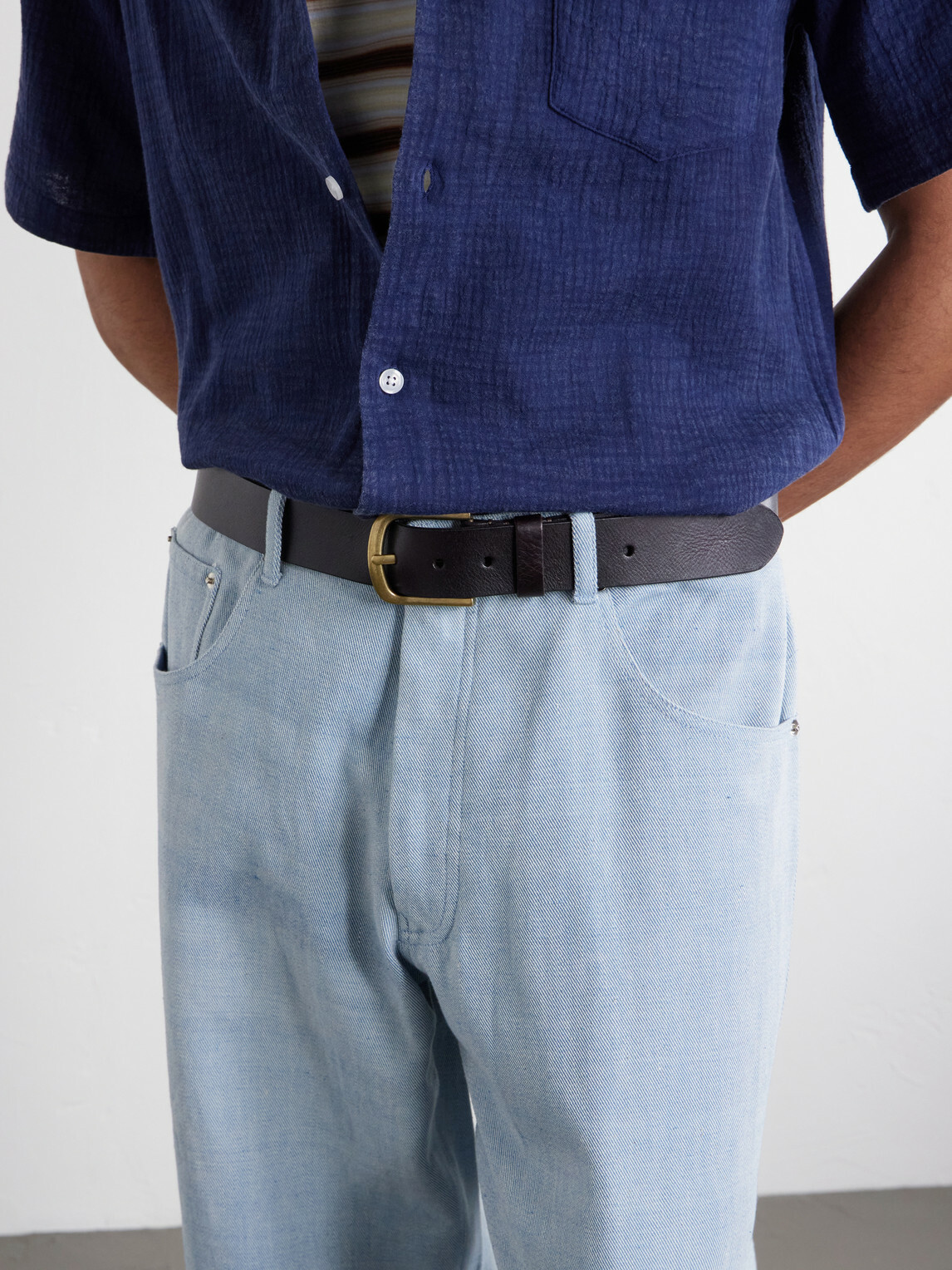 Corridor - 3cm Leather Belt - Brown