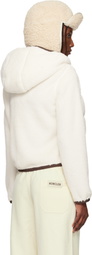 Moncler Grenoble Off-White Padded Polartec Zip-Up Down Jacket