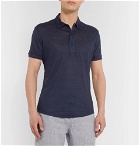 Kingsman - Orlebar Brown Sebastian Slim-Fit Linen Polo Shirt - Navy