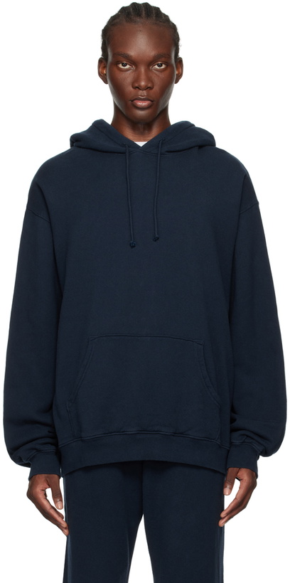Photo: The Elder Statesman Navy Daily Hoodie