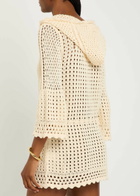 Isabel Marant étoile Zelnie Hooded Crochet-knit Mini Dress Ecru