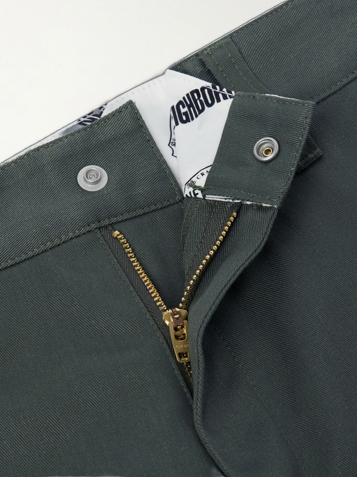 Neighborhood - Straight-Leg Twill Trousers - Green