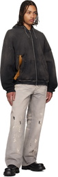 ALEXANDER DIGENOVA Black Rubber Band Hoodie